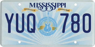 MS license plate YUQ780