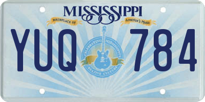 MS license plate YUQ784
