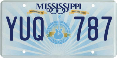 MS license plate YUQ787