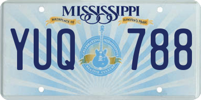 MS license plate YUQ788
