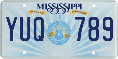 MS license plate YUQ789
