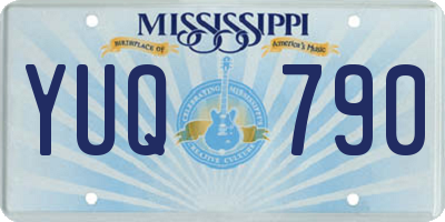 MS license plate YUQ790