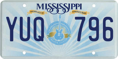 MS license plate YUQ796