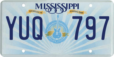 MS license plate YUQ797
