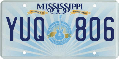 MS license plate YUQ806