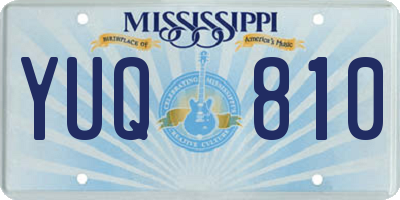 MS license plate YUQ810