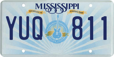 MS license plate YUQ811