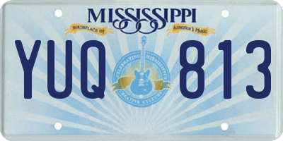 MS license plate YUQ813
