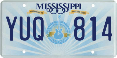 MS license plate YUQ814