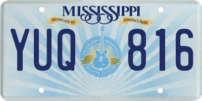 MS license plate YUQ816