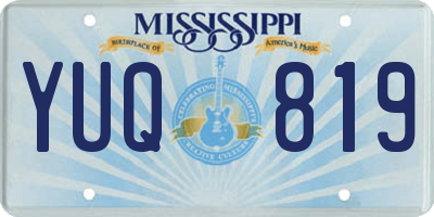 MS license plate YUQ819