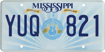 MS license plate YUQ821