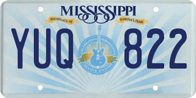 MS license plate YUQ822