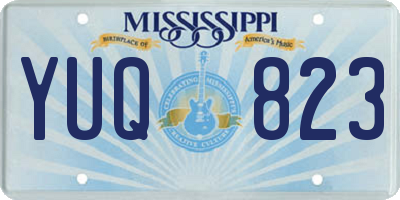 MS license plate YUQ823