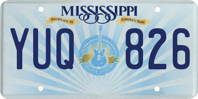 MS license plate YUQ826