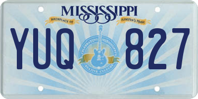 MS license plate YUQ827