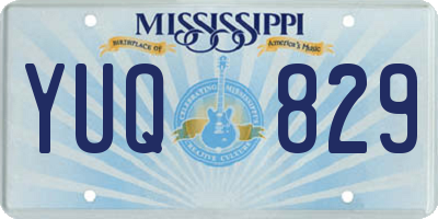 MS license plate YUQ829