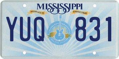 MS license plate YUQ831