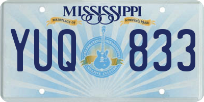 MS license plate YUQ833