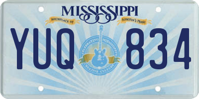 MS license plate YUQ834