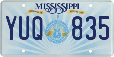 MS license plate YUQ835