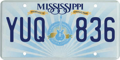 MS license plate YUQ836
