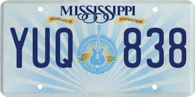 MS license plate YUQ838