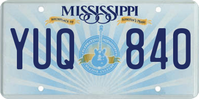 MS license plate YUQ840