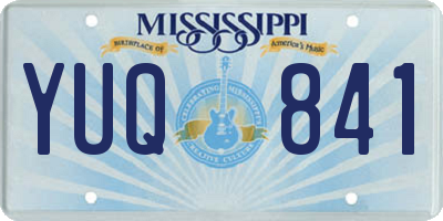 MS license plate YUQ841
