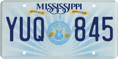 MS license plate YUQ845