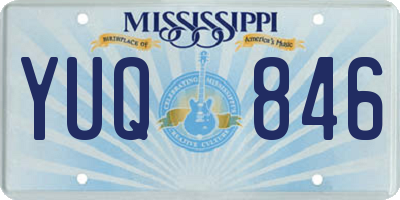 MS license plate YUQ846