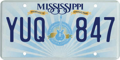 MS license plate YUQ847