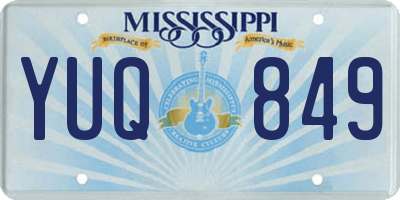 MS license plate YUQ849