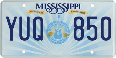 MS license plate YUQ850
