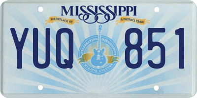 MS license plate YUQ851