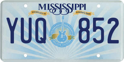 MS license plate YUQ852