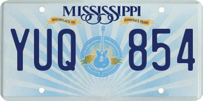 MS license plate YUQ854