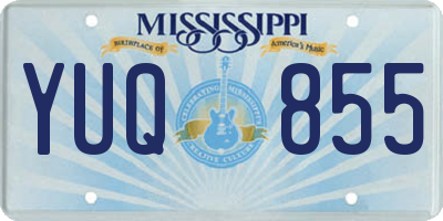 MS license plate YUQ855