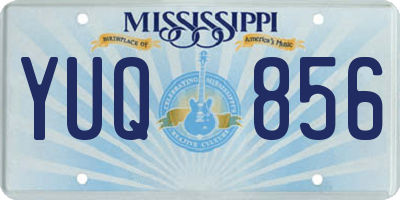 MS license plate YUQ856