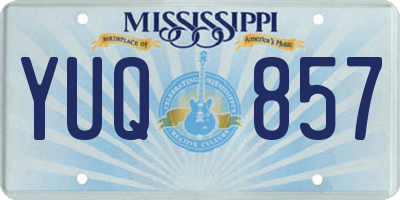 MS license plate YUQ857