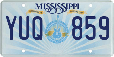 MS license plate YUQ859