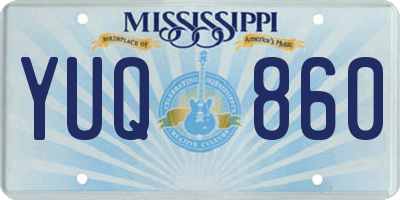 MS license plate YUQ860