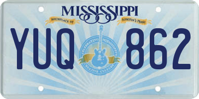MS license plate YUQ862