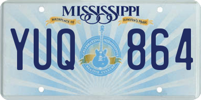 MS license plate YUQ864