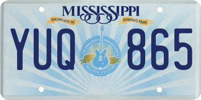MS license plate YUQ865