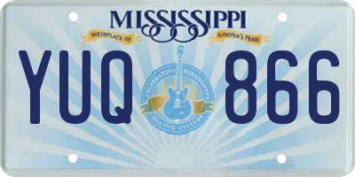 MS license plate YUQ866