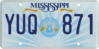 MS license plate YUQ871