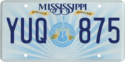 MS license plate YUQ875