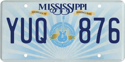 MS license plate YUQ876