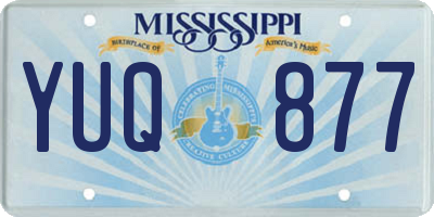 MS license plate YUQ877